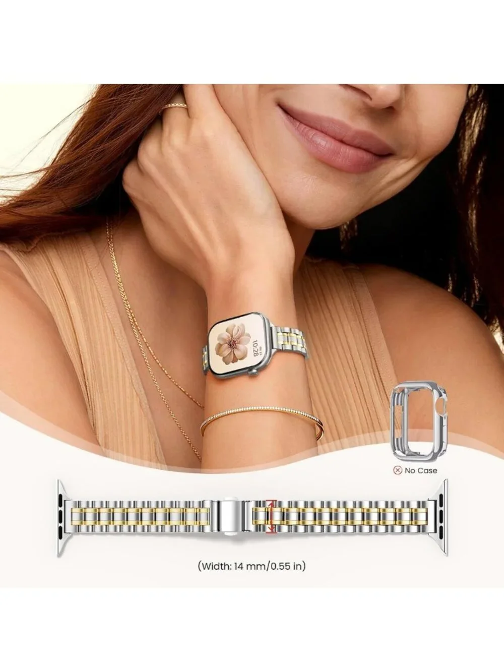 Stylish Thin Stainless Steel Replacement Band for Apple Watch 38mm 40mm 41mm